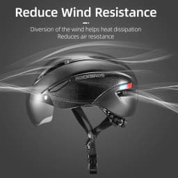 ROCKBROS Bicycle Helmet Aero Cycling Helmet Integrally-molded Bike Helmet Men Women Goggles Lens MTB Road Cycling Equipment