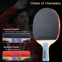 Original DHS Hurricane No1 No2 Table Tennis Racket Professional 5 Wood Blade Provincial Hurricane 3 Rubber Ping Pong Racket