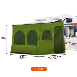 Caravan Awning Tent RV Screen Room Family Room Camper Privacy Room Sunshade Campervan Tent Outdoor Camping Shelter
