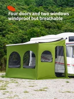 Caravan Awning Tent RV Screen Room Family Room Camper Privacy Room Sunshade Campervan Tent Outdoor Camping Shelter