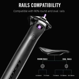LEXON Ultralight 145g/155g Bicycle Seatpost Carbon 27.2/31.6mm Two Sizes MTB/Gravel/Road Bike Seating Tube 350mm Length Seatpost