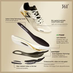 361 Degrees BIospeed 3.0 PRO Men's Running Shoes Sports Professional Marathon Lightweight Breathable Female Sneakers 672412208