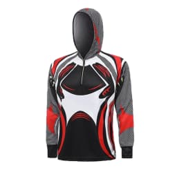 Fishing Shirts UV Protection Quick Dry Mens Hooded Printing Fishing Shirt Long Sleeve Breathable  Anti-UV Jacket