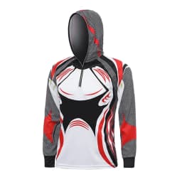 Fishing Shirts UV Protection Quick Dry Mens Hooded Printing Fishing Shirt Long Sleeve Breathable  Anti-UV Jacket