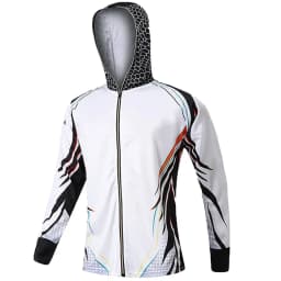Fishing Shirts UV Protection Quick Dry Mens Hooded Printing Fishing Shirt Long Sleeve Breathable  Anti-UV Jacket