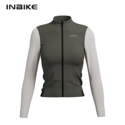 INBIKE Winter Women's Cycling Jersey Long-Sleeved Fleece Warm Outdoor Bicycle Riding Clothing Jersey MTB Sportswear Full Zipper