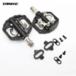 TANKE Mountain Bike Pedals 3 Sealed Bearing SPD Dual Clipless Flat & Lock Pedal Aluminum Cycling Pedals nylon cycling accessorie