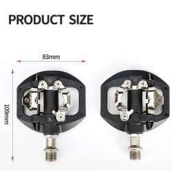 TANKE Mountain Bike Pedals 3 Sealed Bearing SPD Dual Clipless Flat & Lock Pedal Aluminum Cycling Pedals nylon cycling accessorie