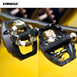 TANKE Mountain Bike Pedals 3 Sealed Bearing SPD Dual Clipless Flat & Lock Pedal Aluminum Cycling Pedals nylon cycling accessorie