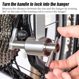 LEBYCLE Bicycle Derailleur Hanger Calibration Tool 304 Stainless Steel Bike Frame Tail Hook Straightener Lifting Lug Pull Tool