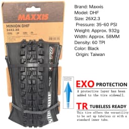 Maxxis Minion DHF (M301Ru) 26x2.3 27.5x2.3/2.5/2.8 29x2.3/2.5 Folding Downhill Tires For Mountain Bikes Are More Wear-resistant