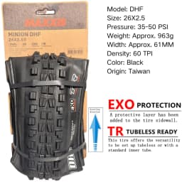 Maxxis Minion DHF (M301Ru) 26x2.3 27.5x2.3/2.5/2.8 29x2.3/2.5 Folding Downhill Tires For Mountain Bikes Are More Wear-resistant