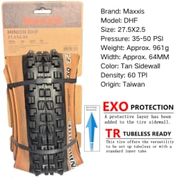 Maxxis Minion DHF (M301Ru) 26x2.3 27.5x2.3/2.5/2.8 29x2.3/2.5 Folding Downhill Tires For Mountain Bikes Are More Wear-resistant
