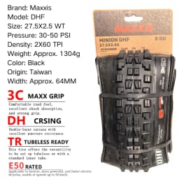 Maxxis Minion DHF (M301Ru) 26x2.3 27.5x2.3/2.5/2.8 29x2.3/2.5 Folding Downhill Tires For Mountain Bikes Are More Wear-resistant