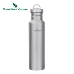 Boundless Voyage Titanium Water Bottle with Lid Wide Mouth Leak-Proof Reusable Sport Drinking Bottle for Camping 400/550/750ml