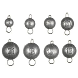 5pcs 2g-18g Fishing Weight Sinker Jig Head Deep Water Bullet Weight with Swivel Round Ball Sinkers Fishing Tackle Accessories