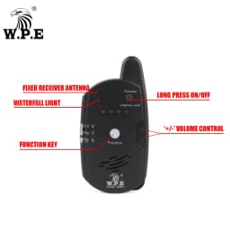 W.P.E 1set Carp Fishing Bait Alarm 4+1 Electronic Alert Luminous Indicator Fish Bell Carp Feeder Fishing LED Sound Wireless