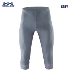 KEMALOCE Cycling Pants 3/4 Summer Anti-UV High End Gel Pad Bike Bib Pants 3/4 Solid Black/Grey/Blue Spring Bicycle Knicker