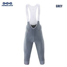 KEMALOCE Cycling Pants 3/4 Summer Anti-UV High End Gel Pad Bike Bib Pants 3/4 Solid Black/Grey/Blue Spring Bicycle Knicker