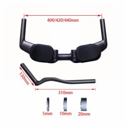 No Logo Full Carbon Handlebar Road Race Rest Handlebar TT Bar Triathlon Bar 22.2/31.8mm Time Trial Handles Only Bar