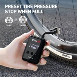 150 PSI Portable Pocket Bike Pump Electric Air Pump Rechargeable Compressor Tire Inflator For Bicycle Tire with Digital Gauge