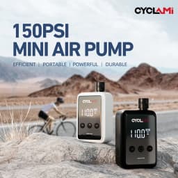 150 PSI Portable Pocket Bike Pump Electric Air Pump Rechargeable Compressor Tire Inflator For Bicycle Tire with Digital Gauge