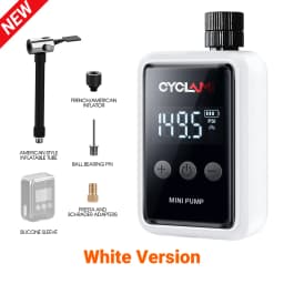 150 PSI Portable Pocket Bike Pump Electric Air Pump Rechargeable Compressor Tire Inflator For Bicycle Tire with Digital Gauge