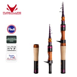 PURELURE 1.50m XUL BFS Telescopic Rod 5ft Travel Rod Trout Spinning Casting Solid Tip Carbon Fishing Rod Small Bait Perch Rod