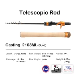 PURELURE 1.50m XUL BFS Telescopic Rod 5ft Travel Rod Trout Spinning Casting Solid Tip Carbon Fishing Rod Small Bait Perch Rod