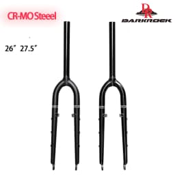 26/27.5ER DARKROCK CM-3 /CM-5 Cr-Mo Steels Front Fork 28.6mm DISC and V Brake MTB Rigid Fork Mountain Bikes Parts Matt Glossy