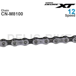 Original SHIMANO DEORE XT M8100- 12-Speed Bicycle Chains CN-M8100 HYPERGLIDE+ - SIL-TEC - MTB Chain 116/126L with Quick Link