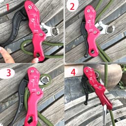 150 kg/330lb Climbing Gear Ascender and Rappelling Descender Belay Devices for 10-12mm Rope for Rescue & Arborist