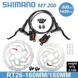 Shimano BR MT200 Hydraulic Disc Brake 1550 1500 1450 850 800mm Left Front Right Rear Brake Set RT-10/26/56 160 180mm Rotor