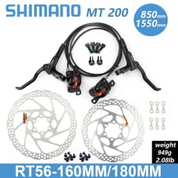 Shimano BR MT200 Hydraulic Disc Brake 1550 1500 1450 850 800mm Left Front Right Rear Brake Set RT-10/26/56 160 180mm Rotor