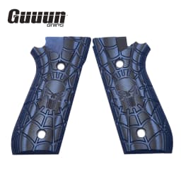 Guuun G10 Grips for Taurus PT92 Skull Skeleton Punisher Texture Compatible with PT 92 /99/100/101 and Decocker - 5 Color Options