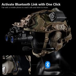 Noise Reduction Tactical Bluetooth Headset for OPS Core ARC and Wendy Sport Helmet Hunting Shooting Rechargeable Tuning