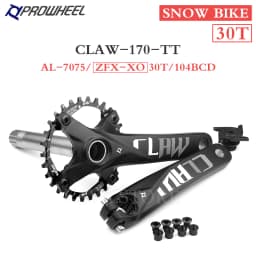 Prowheel Snow Bike Crankset 170mm Fat Bike Crank Sets 30T 32T 34T 36T 38T 40T 42T Sprocket 176/192mm Bottom Bracket E-Bike Part