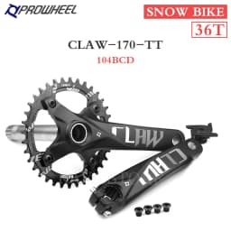 Prowheel Snow Bike Crankset 170mm Fat Bike Crank Sets 30T 32T 34T 36T 38T 40T 42T Sprocket 176/192mm Bottom Bracket E-Bike Part