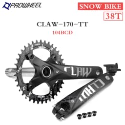 Prowheel Snow Bike Crankset 170mm Fat Bike Crank Sets 30T 32T 34T 36T 38T 40T 42T Sprocket 176/192mm Bottom Bracket E-Bike Part