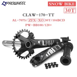 Prowheel Snow Bike Crankset 170mm Fat Bike Crank Sets 30T 32T 34T 36T 38T 40T 42T Sprocket 176/192mm Bottom Bracket E-Bike Part