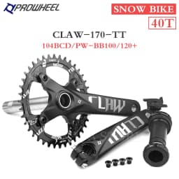 Prowheel Snow Bike Crankset 170mm Fat Bike Crank Sets 30T 32T 34T 36T 38T 40T 42T Sprocket 176/192mm Bottom Bracket E-Bike Part