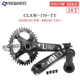 Prowheel Snow Bike Crankset 170mm Fat Bike Crank Sets 30T 32T 34T 36T 38T 40T 42T Sprocket 176/192mm Bottom Bracket E-Bike Part