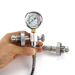 Diving Scuba Din300 Cylinder Decanting Equalising Pressure With Quick Disconnect Hose+Pressure Gauge - 232Bar and 300Bar