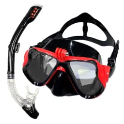 Diving Mask with Sports Camera Mount, Electroplated Tempered Glass, Silicone Strap, Safe and Comfortable Design