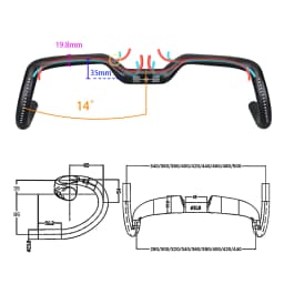 New Gravel 14 Degrees Carbon Fibre Bicycle Handle T1000 Bike Handlebar Ultra Light 28 30 32 34 36 38 40 42 44cm Drop Handlebar