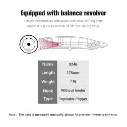 NOEBY Feed Popper Lure 175mm 73g Topwater Popper Saltwater Hard Lure GT Tuna Kingfish Big Game Fishing