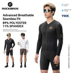 ROCKBROS Cycling Jersey Spring Autumn Lightweight High Elasticity Long Sleeve Bicycle Jersey Wicking Breathable MTB Bike Jersey