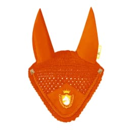 Cavassion Equestrian Horse Ear Cover Flying protection Wind Red Horse Ear Mask Embrodery Black Kniting Horse ear cover