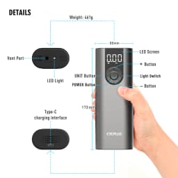 CYCPLUS A8 Portable Bicycle Tire Pump Bike Inflator Electric  Air Compressor High Pressure Rechargeable Battery for Car Balls