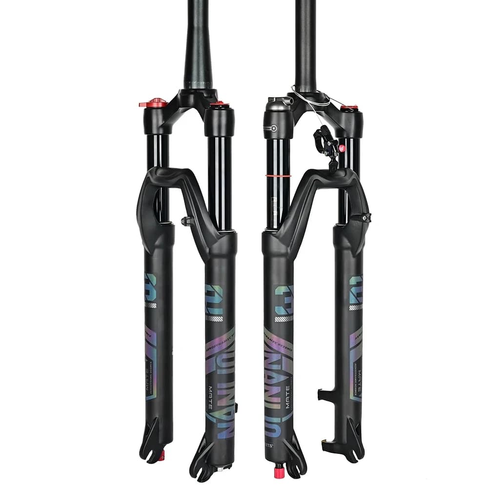 Bicycle Fork 26 27.5 29 Inch MTB Air Damping Shock Absorption Boost Barrel Shaft 100/110mm Disc Brake Magnesium Alloy Front Fork